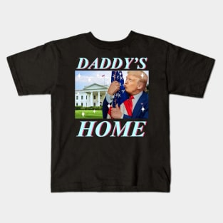 Funny Trump Daddy’s Home, Republican 2024, Trump President Kids T-Shirt